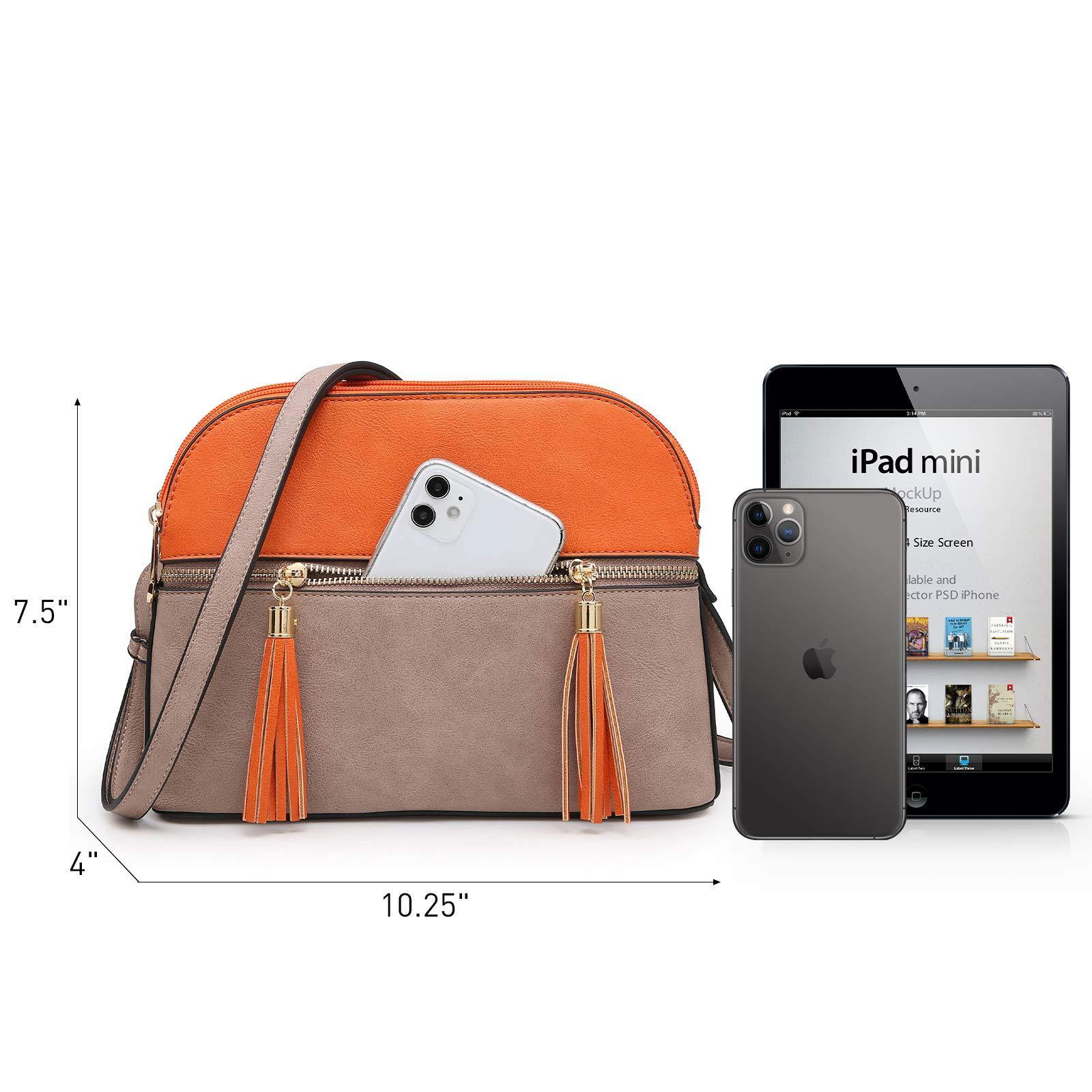 Two-Tone Tassel Crossbody Bag - Dasein Bags