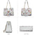 Women Fashion Chain Fashion Belt lock Tote Bags With Matching Clutch Dasein - Dasein Bags