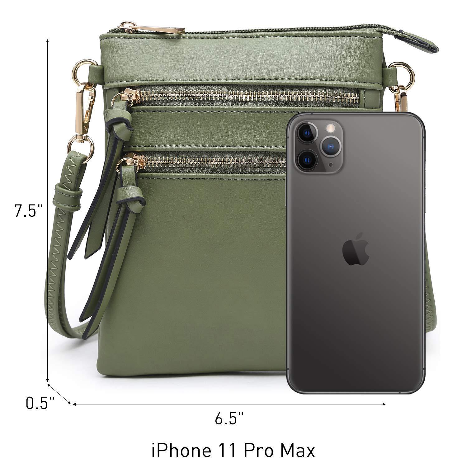 Lightweight Functional Multi Pocket Vegan Leather Shoulder Crossbody Bag l Dasein - Dasein Bags