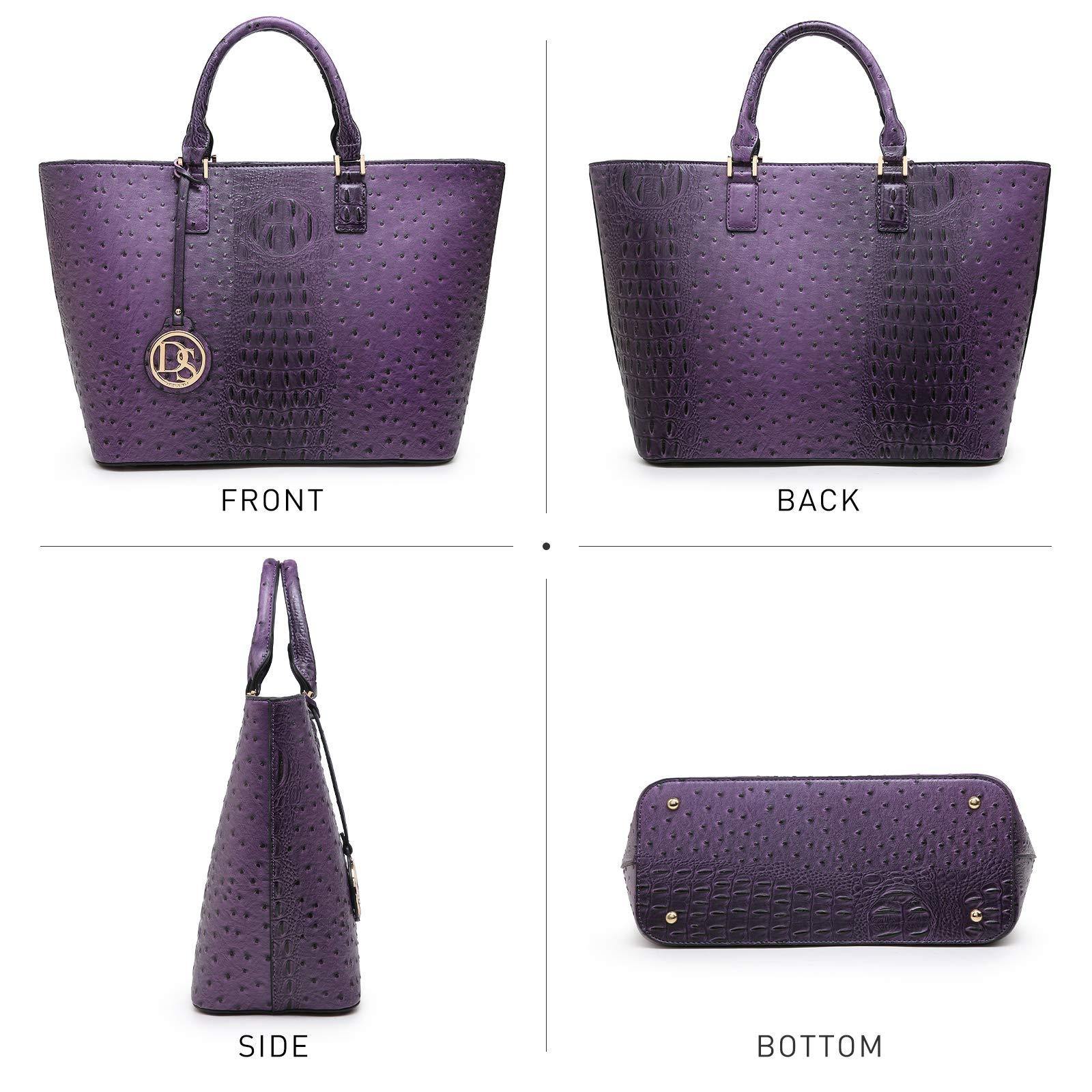 Fashion Embossed Pattern Tote with Matching Wallet - Dasein Bags