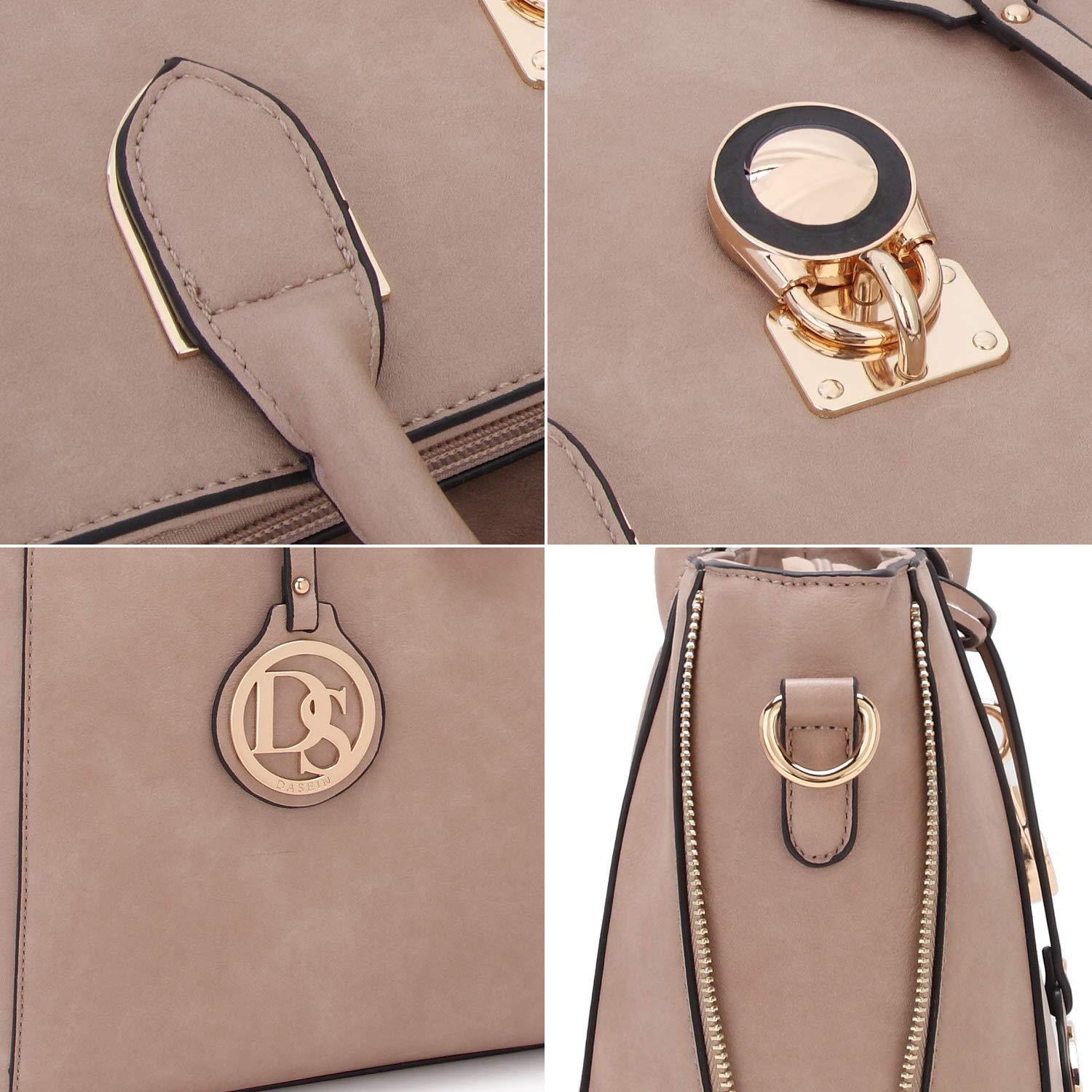 Solid-Color Emblem Tote Handbag - Dasein Bags
