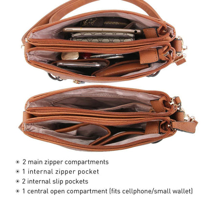 Small Size Emblem Retro Designer Crossbody Messenger Bag l Dasein - Dasein Bags