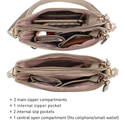 Small Size Emblem Retro Designer Crossbody Messenger Bag l Dasein - Dasein Bags