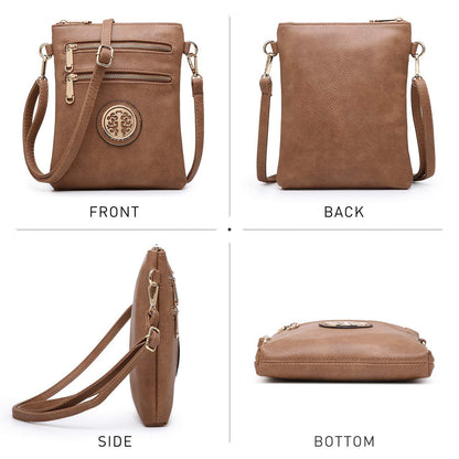 Women PU Leather Lightweight Crossbody Bag with Multi Pockets l Dasein - Dasein Bags