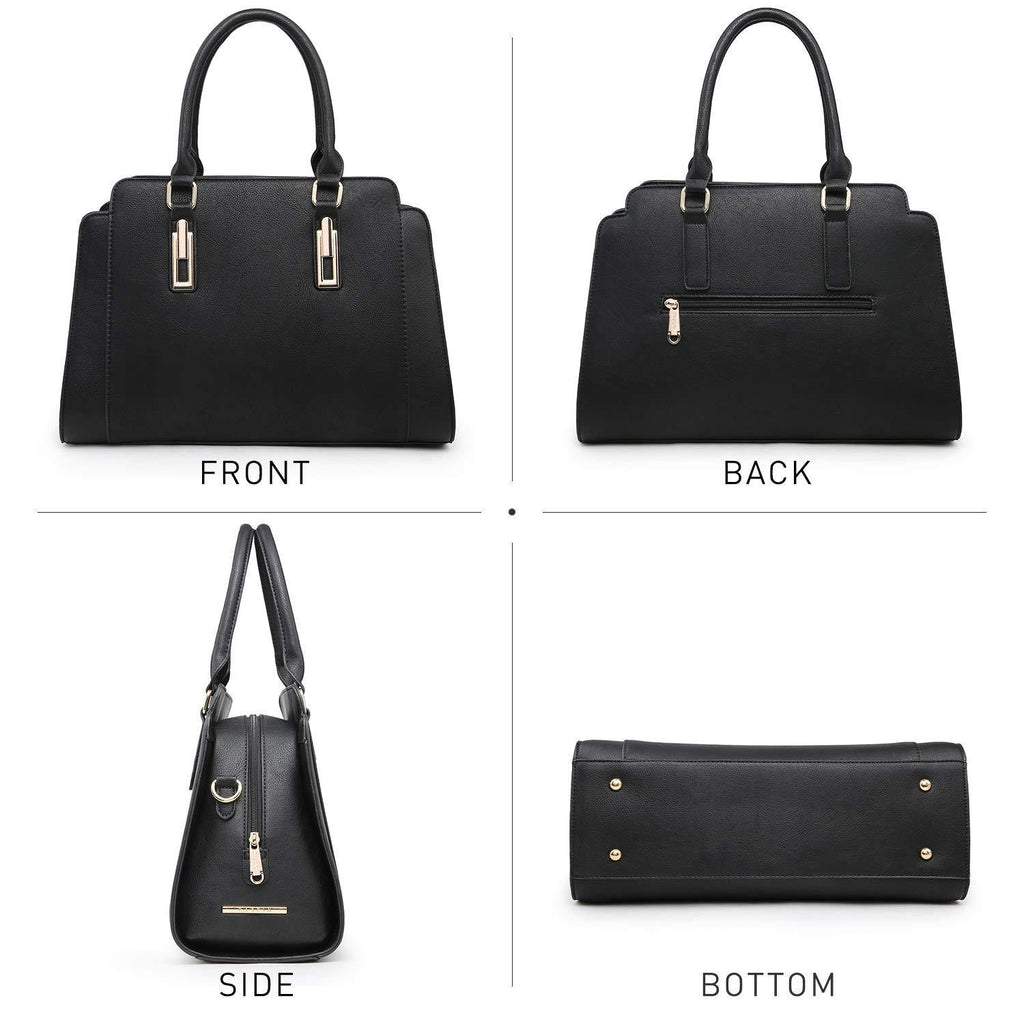 Top Handle Handbag with Matching Wristlet - Dasein Bags