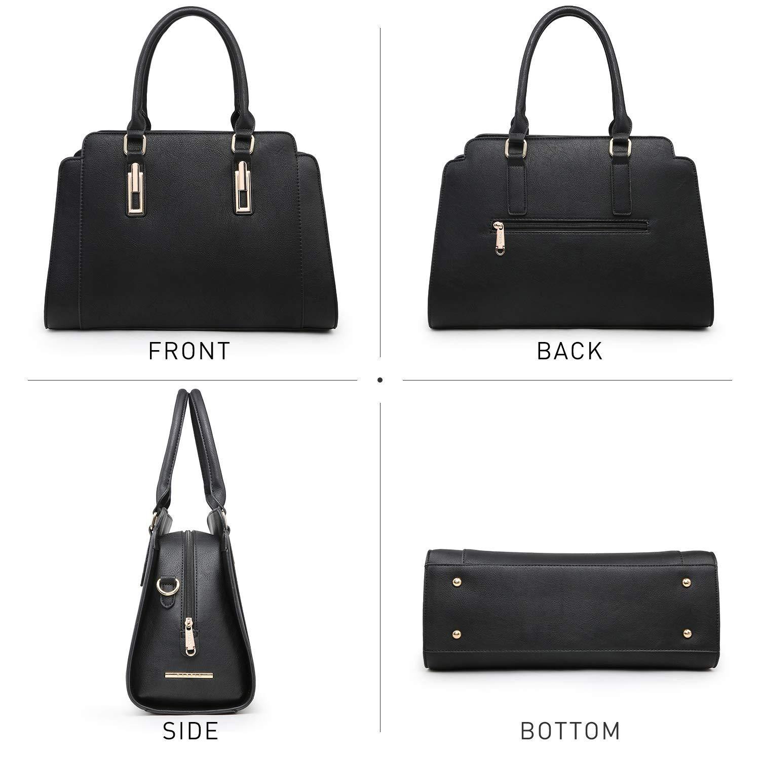 Top Handle Handbag with Matching Wristlet - Dasein Bags