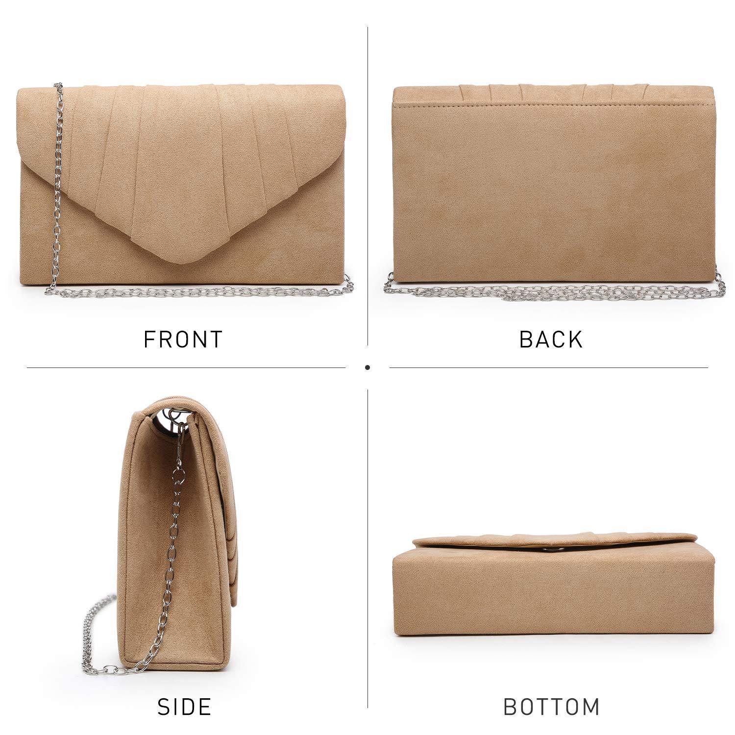 Dasein Women's Evening Bag Pleated Envelope Clutch l Dasein - Dasein Bags