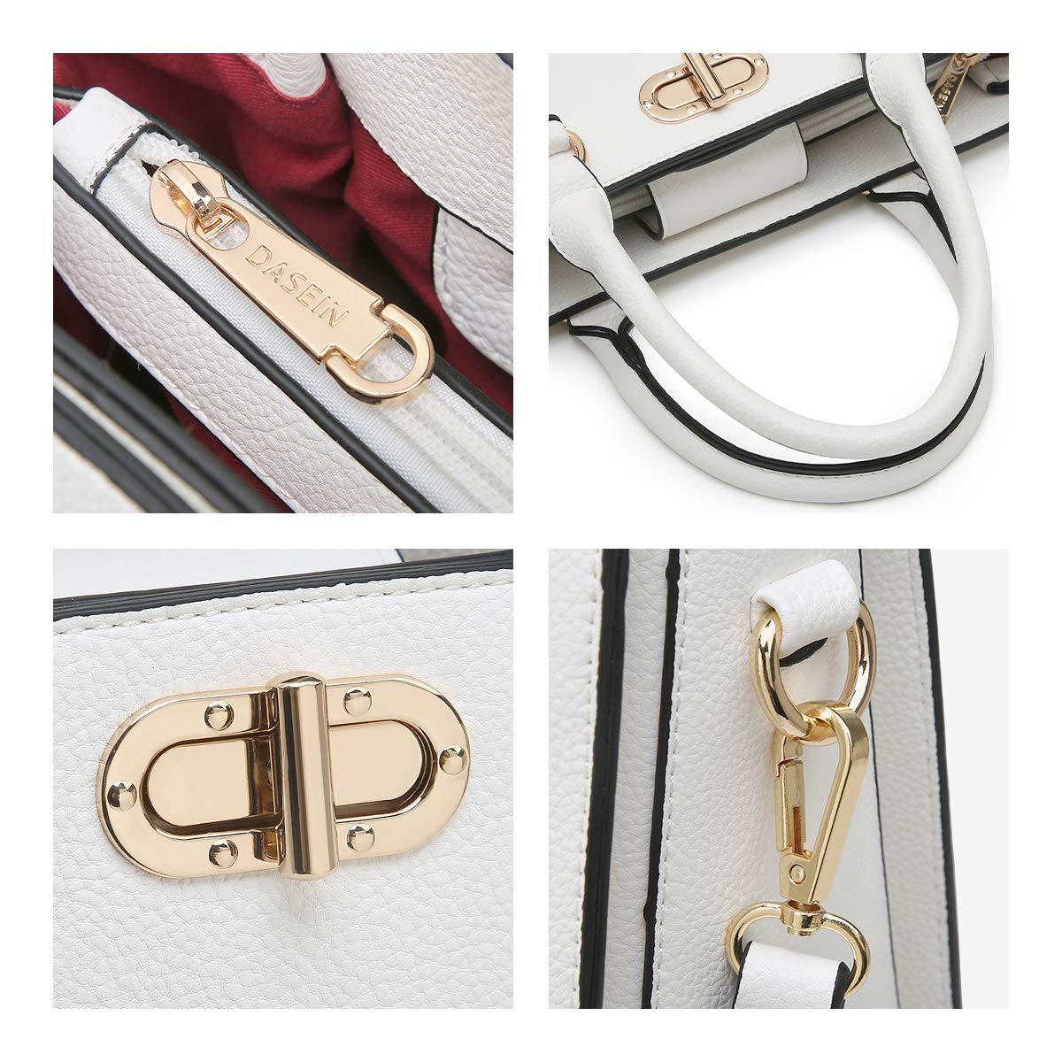 Twist Lock Handbag with Matching Wristlet - Dasein Bags