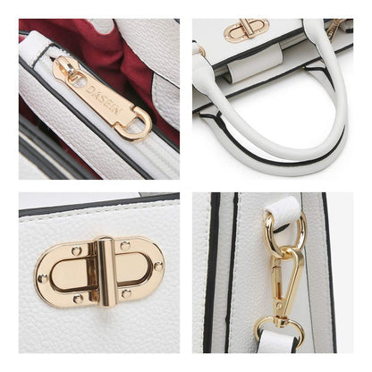 Twist Lock Handbag with Matching Wristlet - Dasein Bags