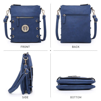 Small Size Emblem Retro Designer Crossbody Messenger Bag l Dasein - Dasein Bags