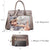 Fashion embossed Shoulder Top Handle Satchel Tote Bag with Matching Clutch l Dasein - Dasein Bags