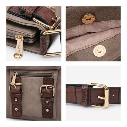 Leather Messenger Crossbody Bag - Dasein Bags