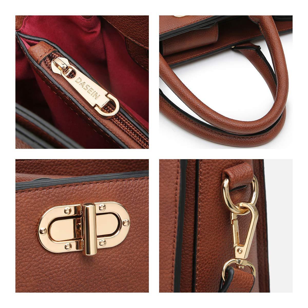 Twist Lock Handbag with Matching Wristlet - Dasein Bags