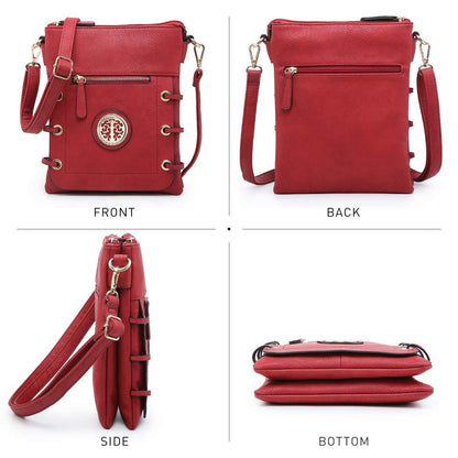 Small Size Emblem Retro Designer Crossbody Messenger Bag l Dasein - Dasein Bags