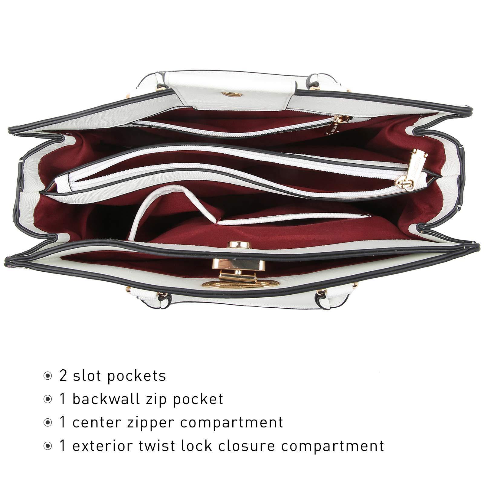 Twist Lock Handbag with Matching Wristlet - Dasein Bags