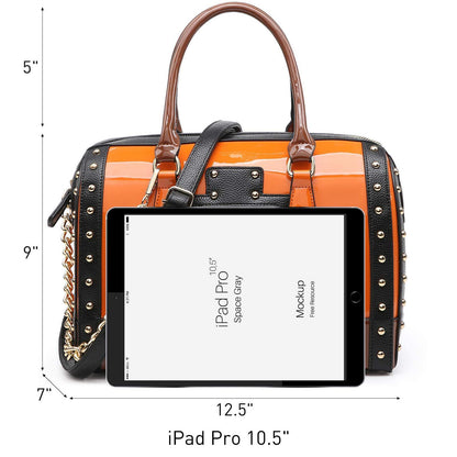 Shiny Patent Handbags Barrel Top Handle Bag for Women l Dasein - Dasein Bags