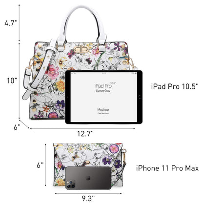 Studded Handbag with Matching Wristlet - Dasein Bags