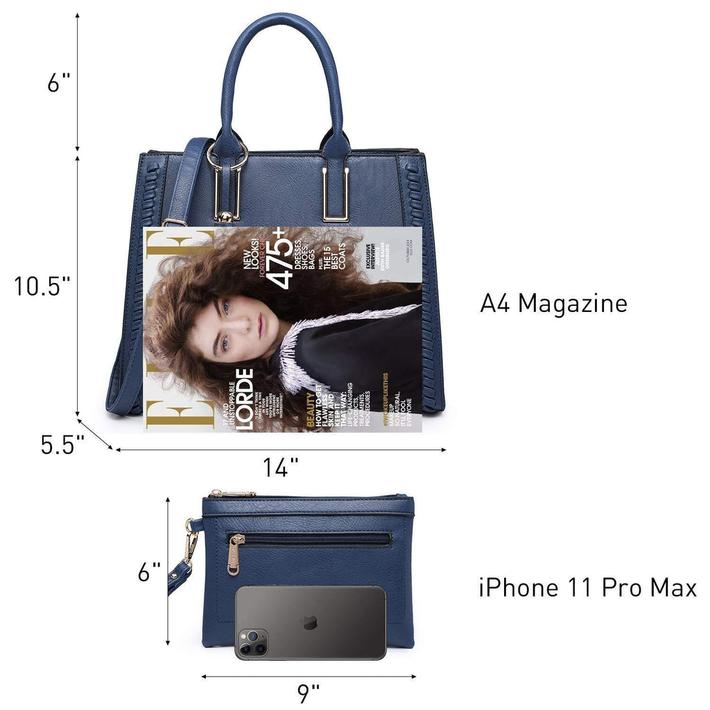 Tassel Weave Two Tone PU Leather Handbag with Matching Wallet l Dasein - Dasein Bags