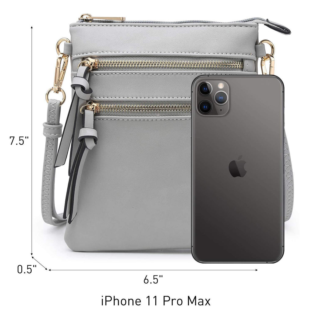 Lightweight Functional Multi Pocket Vegan Leather Shoulder Crossbody Bag l Dasein - Dasein Bags