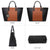 Fashion Stitching Color Large Tote Bag with Matching Wallet l Dasein - Dasein Bags