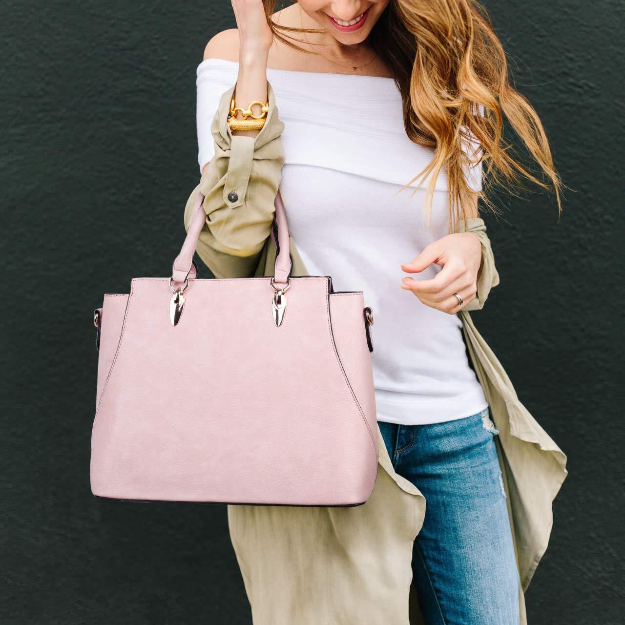 BROMEN Handbags for Women Fashion Tote Bags Shoulder Bag Top Handle Satchel Purse  Set 3pcs