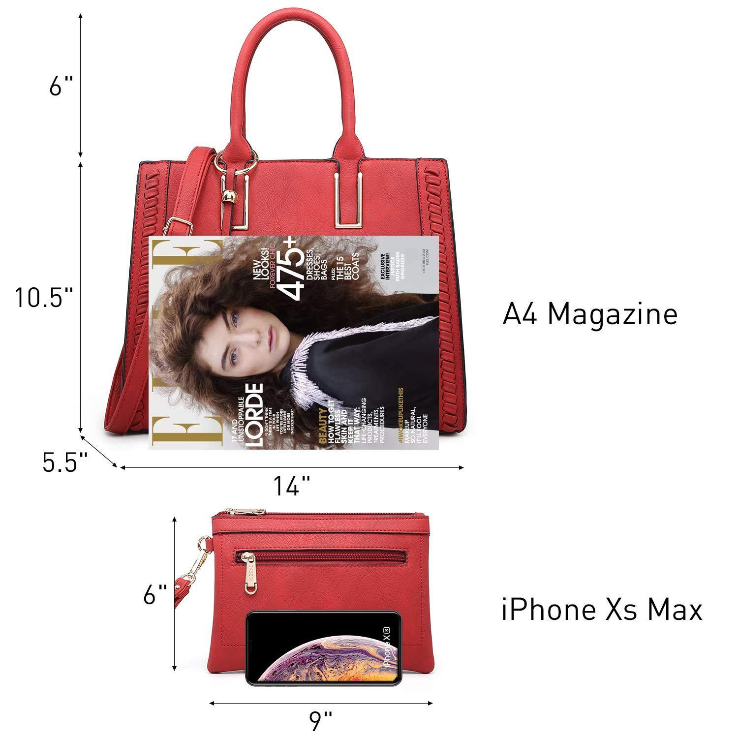 Tassel Weave Two Tone PU Leather Handbag with Matching Wallet l Dasein - Dasein Bags