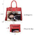 Tassel Weave Two Tone PU Leather Handbag with Matching Wallet l Dasein - Dasein Bags