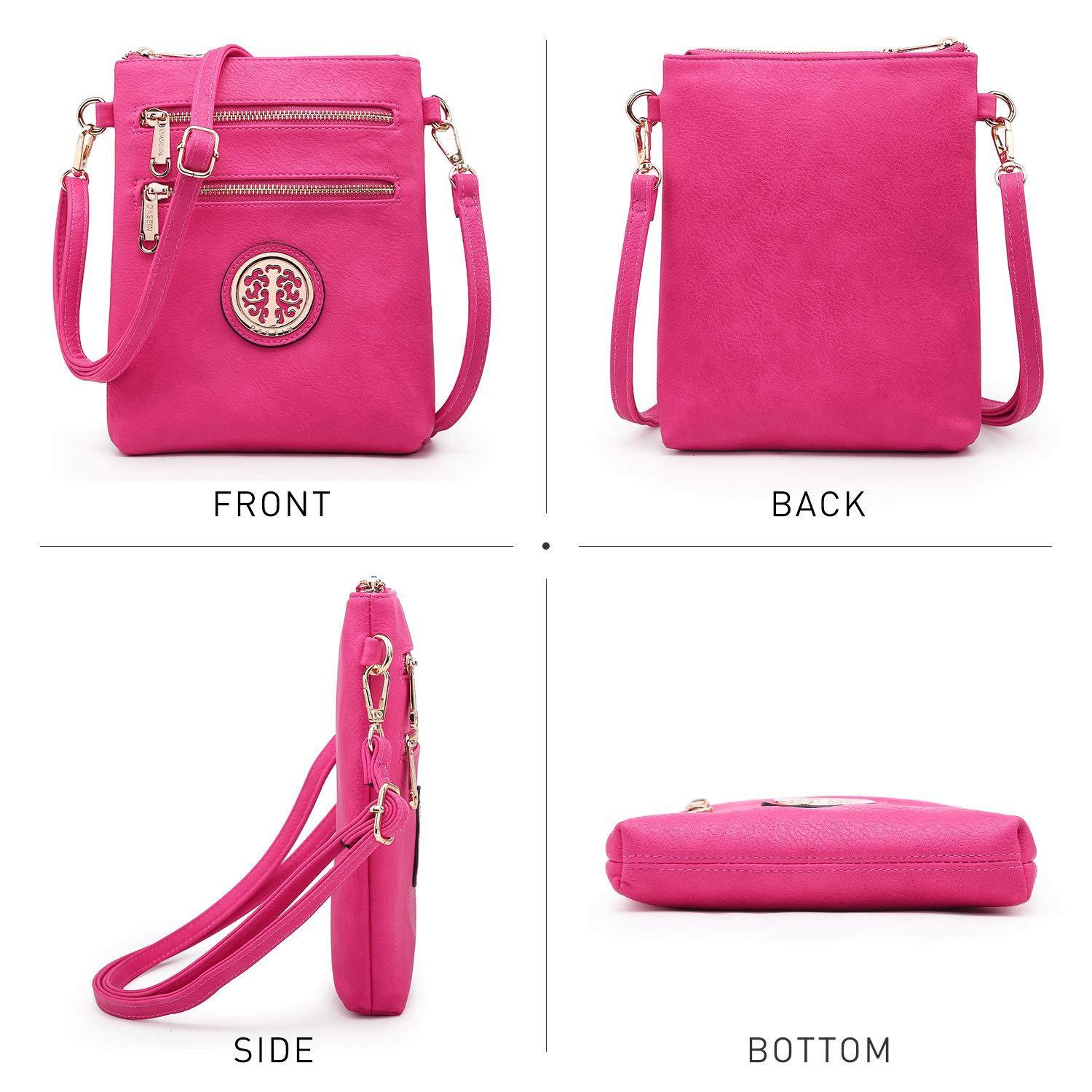 Women PU Leather Lightweight Crossbody Bag with Multi Pockets l Dasein - Dasein Bags