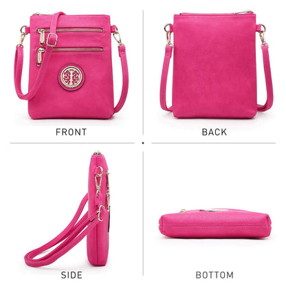 Women PU Leather Lightweight Crossbody Bag with Multi Pockets l Dasein - Dasein Bags