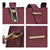 Women Flap-over Belt Top Handle Tote Satchel Purse Work Bag Matching Wristlet bag l Dasein - Dasein Bags
