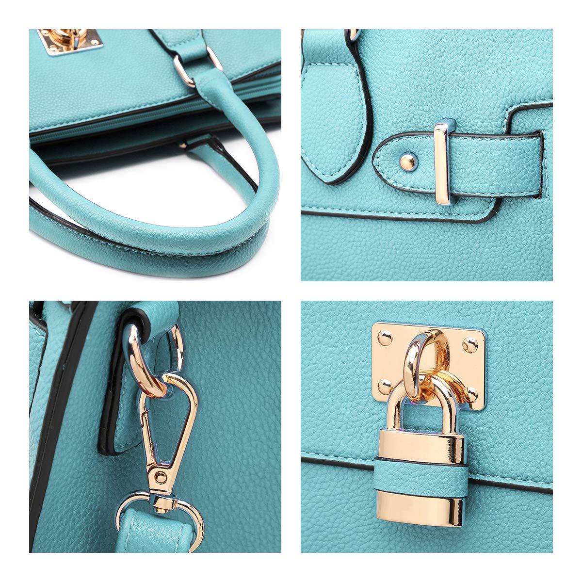 Classic Padlock Handbag with Matching Wallet - Dasein Bags