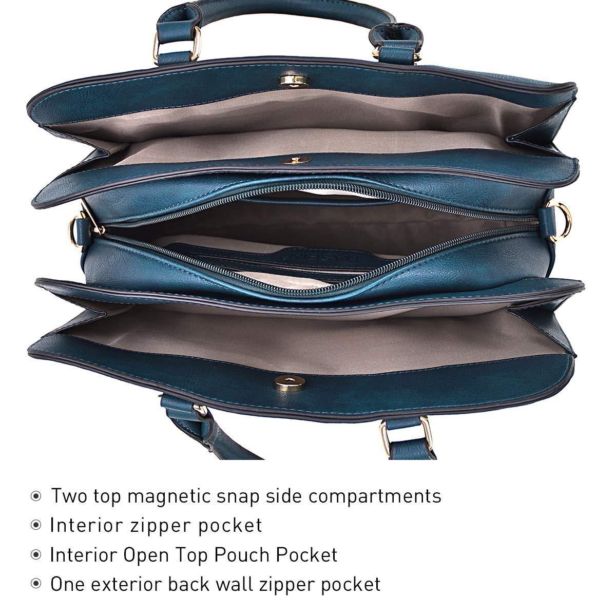 Gold-Tone Hardware Vegan Leather Textured Handbag with Matching Wallet l Dasein - Dasein Bags