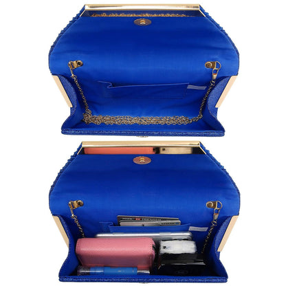 Dasein Glitter Flap Envelope Clutch Purses Evening Bags Wedding Party Prom Purse - Dasein Bags