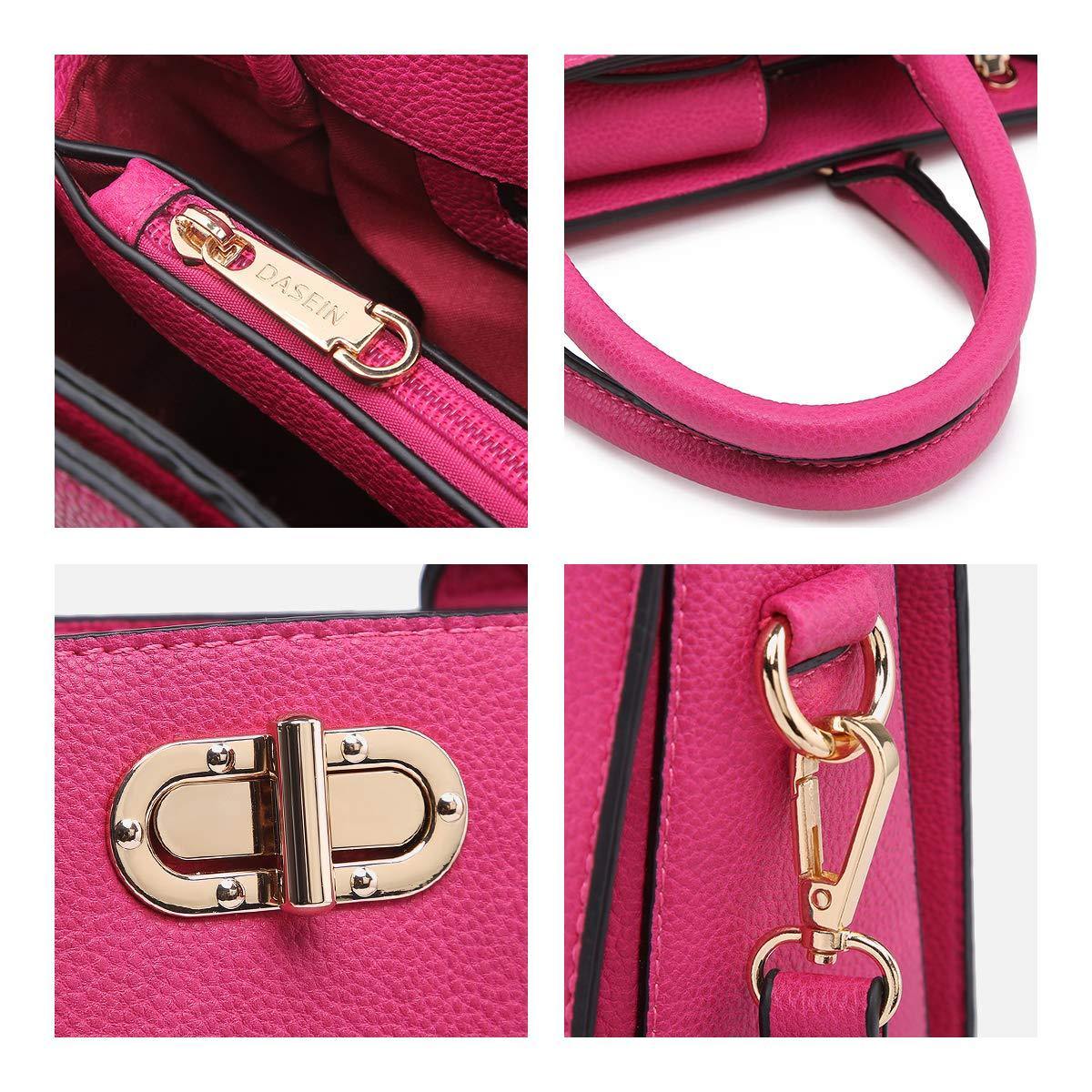 Twist Lock Handbag with Matching Wristlet - Dasein Bags