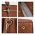 Gold-Tone Hardware Vegan Leather Textured Handbag with Matching Wallet l Dasein - Dasein Bags