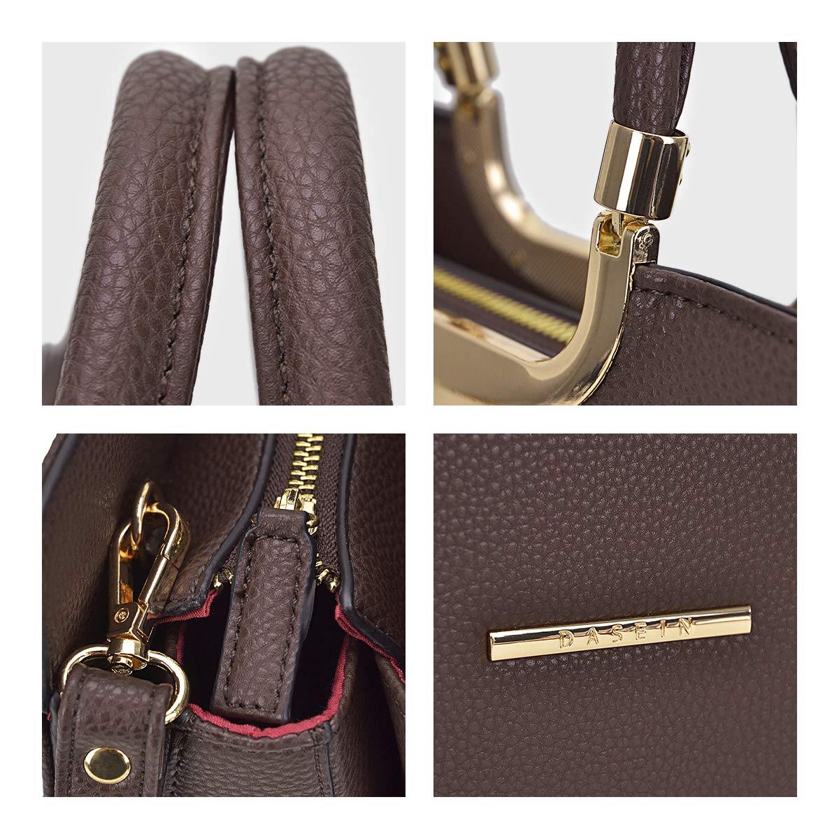 Pebble Texture Handbag with Matching Wristlet - Dasein Bags