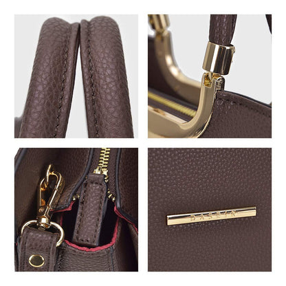 Pebble Texture Handbag with Matching Wristlet - Dasein Bags