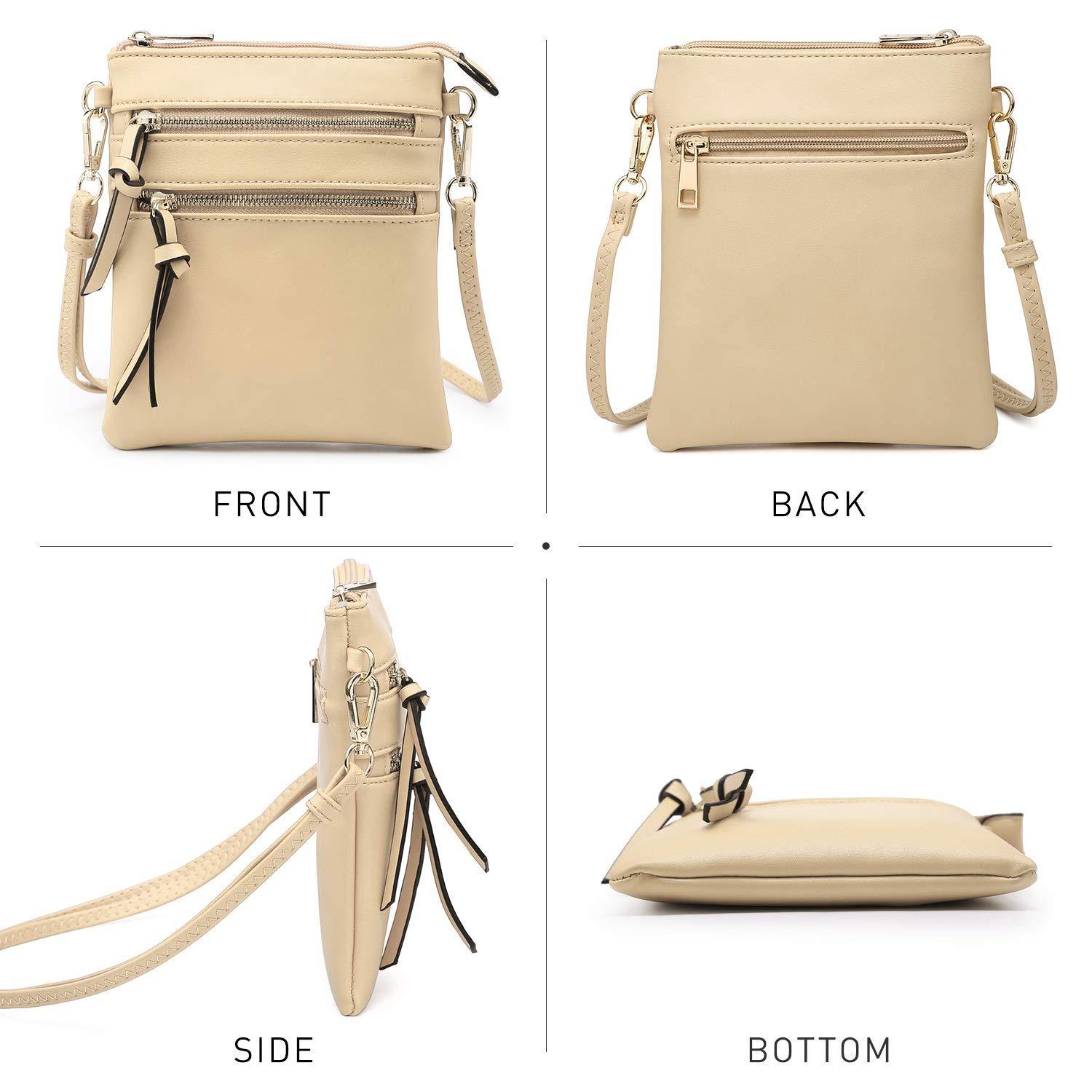 Lightweight Functional Multi Pocket Vegan Leather Shoulder Crossbody Bag l Dasein - Dasein Bags