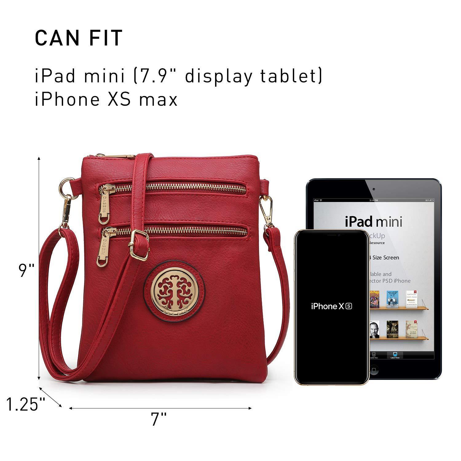 Women PU Leather Lightweight Crossbody Bag with Multi Pockets l Dasein - Dasein Bags