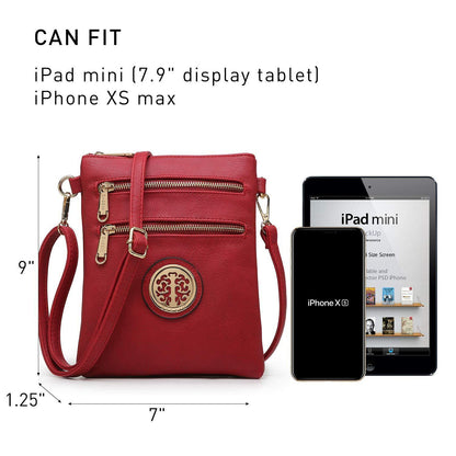 Women PU Leather Lightweight Crossbody Bag with Multi Pockets l Dasein - Dasein Bags