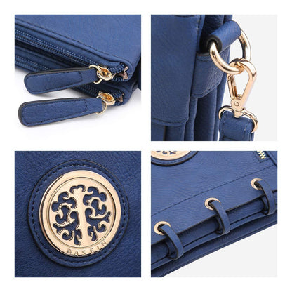 Small Size Emblem Retro Designer Crossbody Messenger Bag l Dasein - Dasein Bags