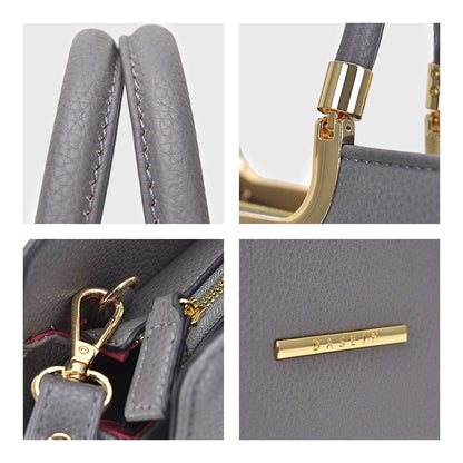 Pebble Texture Handbag with Matching Wristlet - Dasein Bags