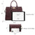 Twist Lock Handbag with Matching Wristlet - Dasein Bags