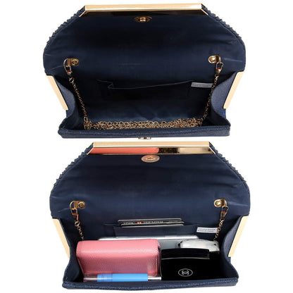 Dasein Glitter Flap Envelope Clutch Purses Evening Bags Wedding Party Prom Purse - Dasein Bags