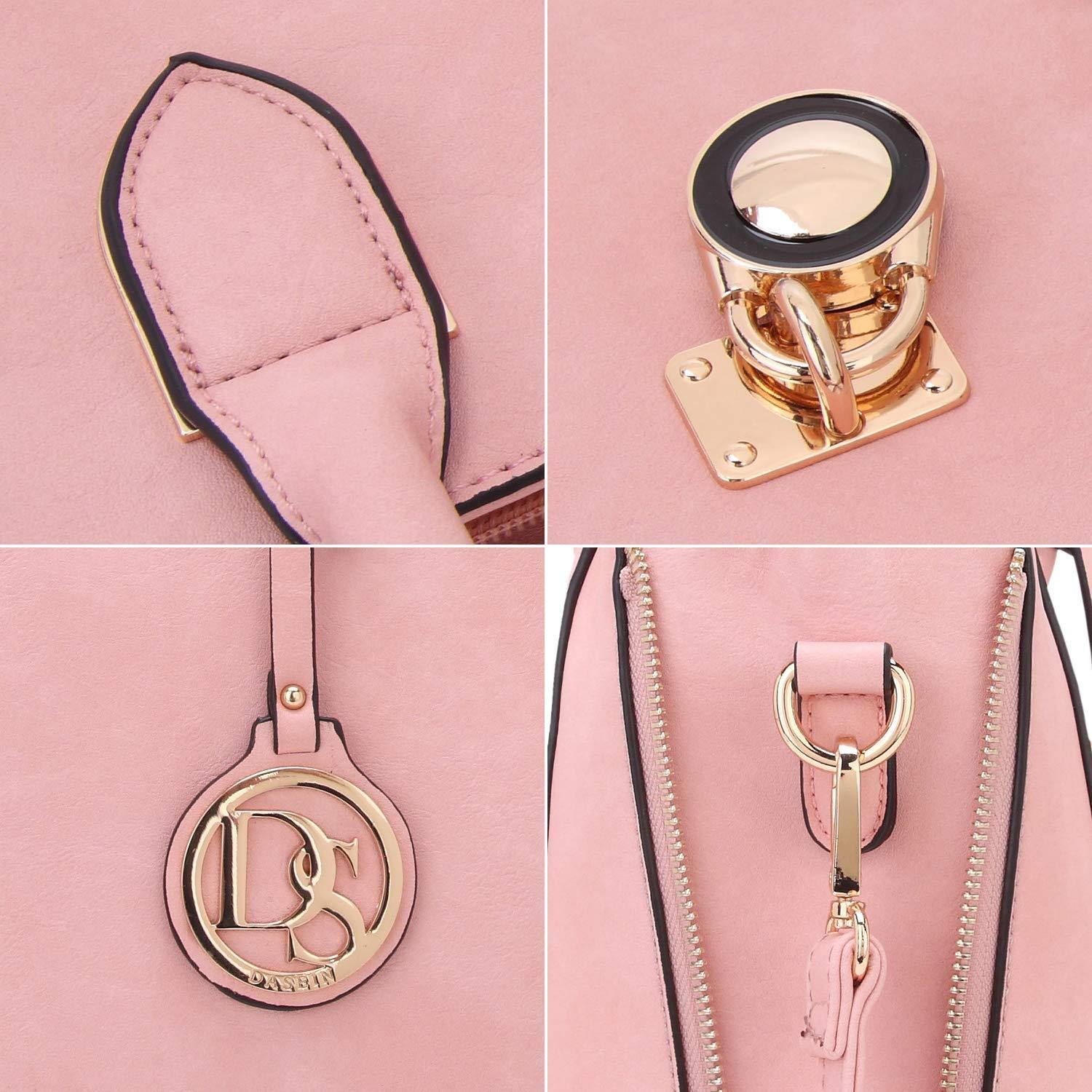 Solid-Color Emblem Tote Handbag - Dasein Bags