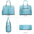 Fashion Embossed Pattern Two Tone Handbag with Matching Wallet l Dasein - Dasein Bags
