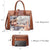 Fashion embossed Shoulder Top Handle Satchel Tote Bag with Matching Clutch l Dasein - Dasein Bags