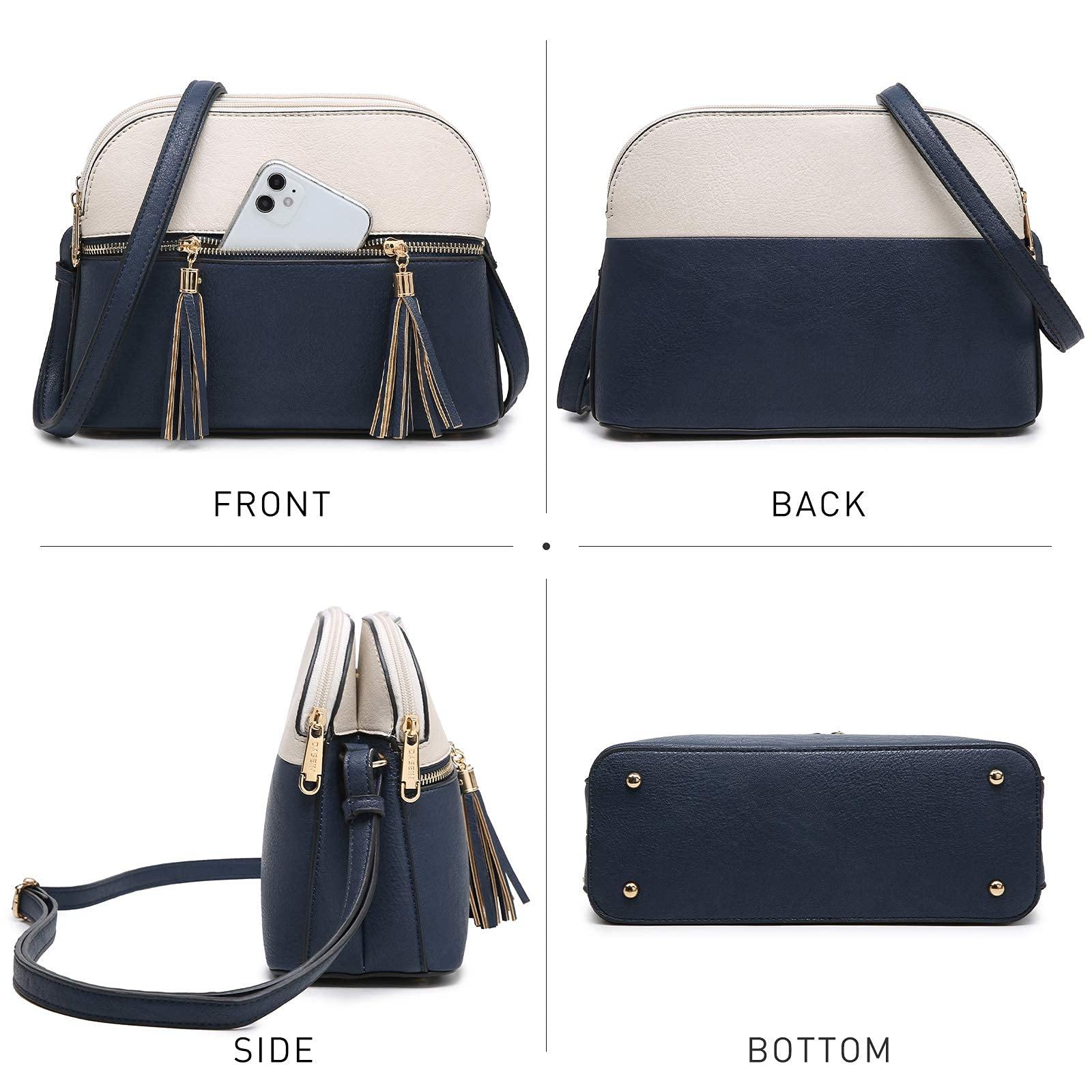 Two-Tone Tassel Crossbody Bag - Dasein Bags