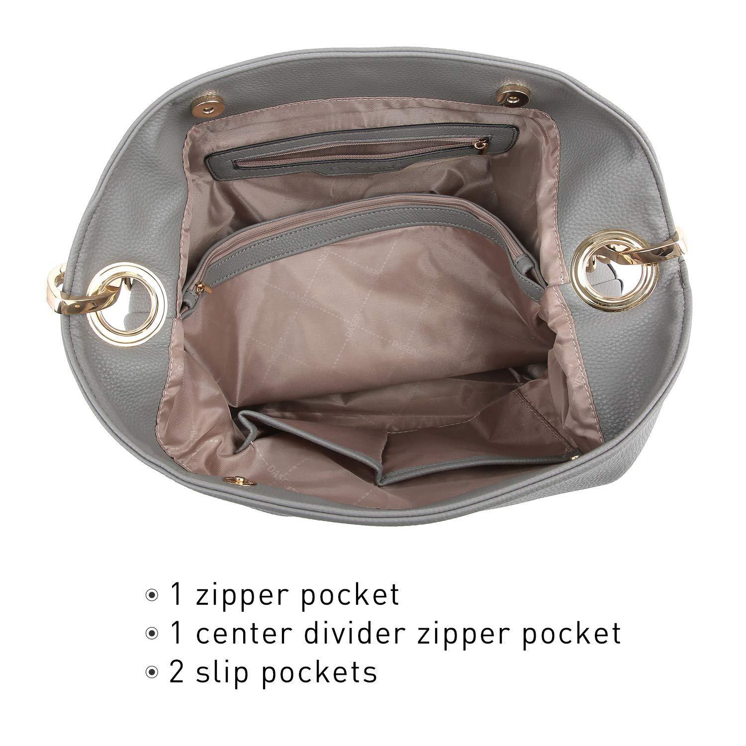 Large Corner Patched Hobo Bag - Dasein Bags