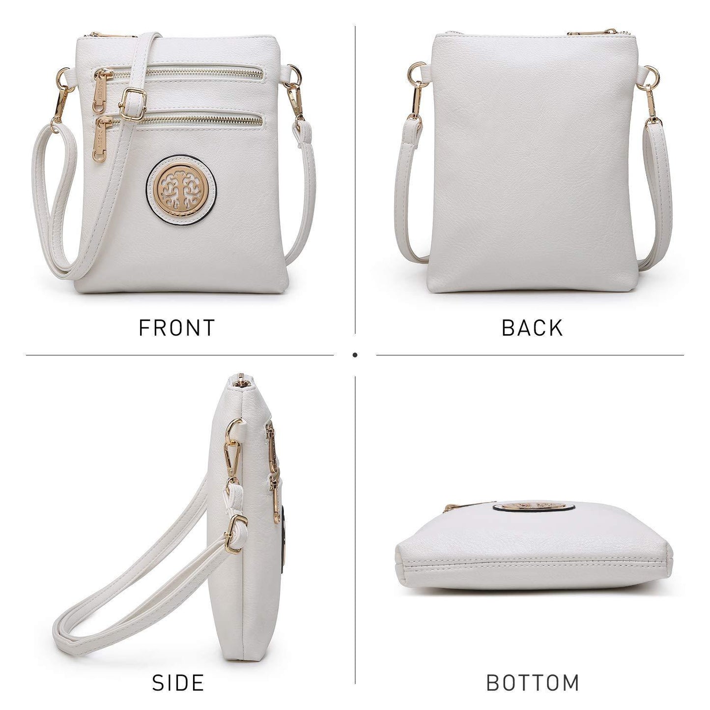 Women PU Leather Lightweight Crossbody Bag with Multi Pockets l Dasein - Dasein Bags